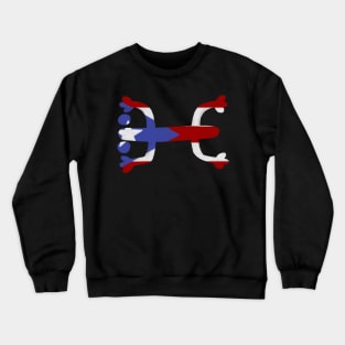 Puerto Rican Flag Frog Variant Crewneck Sweatshirt